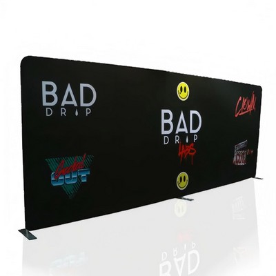 15' x 7.5'H straight single side fabric backwall display(Frame+Graphic)